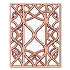 Elegant Blush Interlocking Curved Lattice Rug