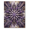 Amethyst Starry Ornamental Floral Medallion Rug