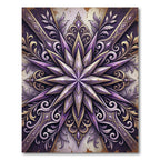 Amethyst Starry Ornamental Floral Medallion Rug