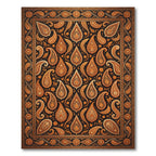 Amber Paisley Ornate Floral Scroll Rug