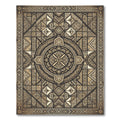 Neutral Geometric Mandala Medallion Rug
