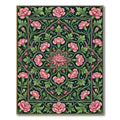 Elegant Pink Carnation Floral Medallion Rug