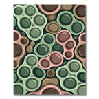 Organic Sage and Muted Earth Bubble Rug