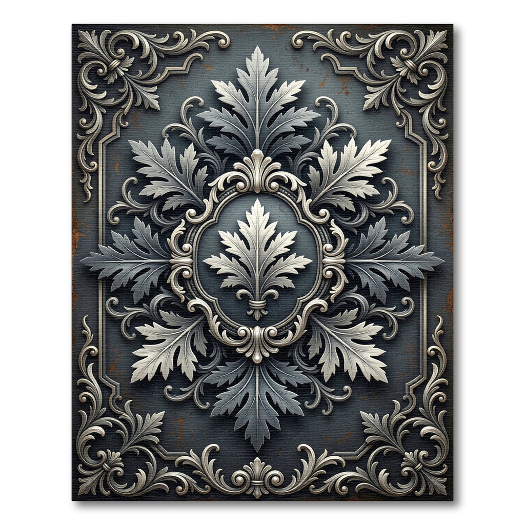 Gilded Acanthus Scrollwork Medallion Rug