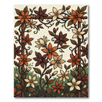 Autumnal Floral Vine Garland Rug