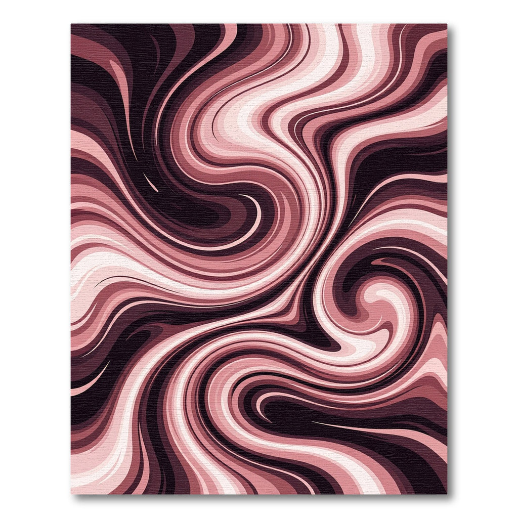 Rose Gold Swirl Abstract Rug