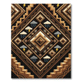 Geometric Earth Tone Lightning Rain Art Rug