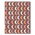 Celestial Earthy Crescent Moon Grid Rug