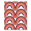 Retro Watermelon Half Circle Rainbow Rug