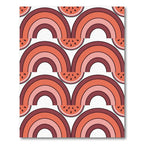 Retro Watermelon Half Circle Rainbow Rug