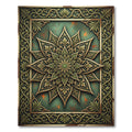 Ornate Emerald Floral Medallion Rug