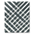 Modern Gray Plaid Diagonal Rug