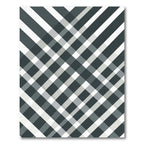 Modern Gray Plaid Diagonal Rug