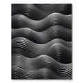 Monochromatic Wave Relief Texture Rug