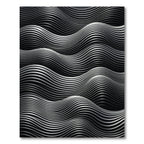 Monochromatic Wave Relief Texture Rug