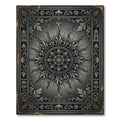 Antique Gray Ornate Sun Medallion Rug