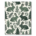 Woodland Forest Rabbit and Pine Rug