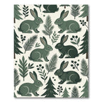 Woodland Forest Rabbit and Pine Rug