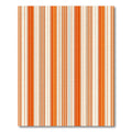 Warm Orange And Cream Striped Rug