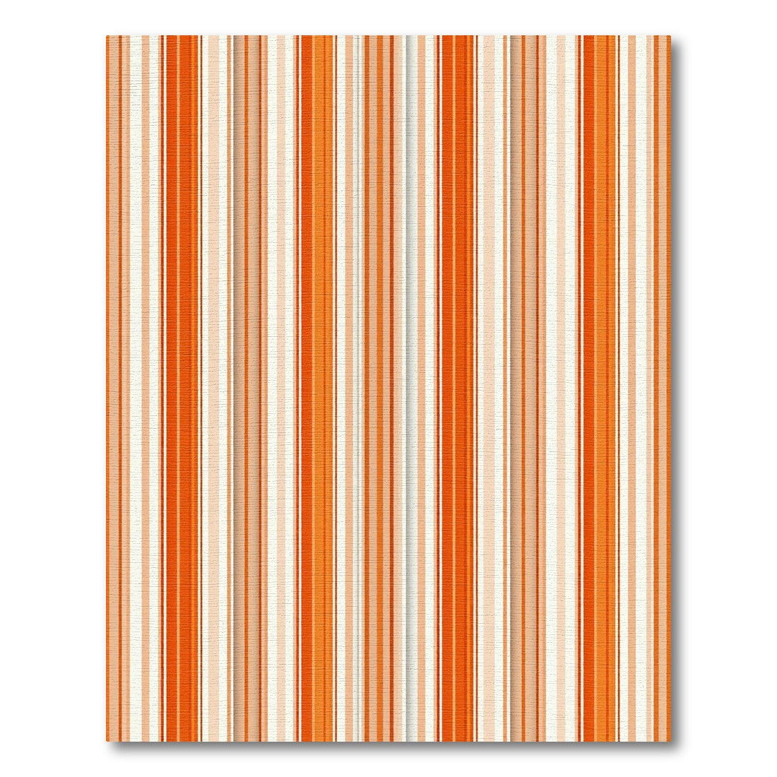 Warm Orange And Cream Striped Rug