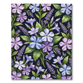 Lavender Periwinkle Floral Meadow Arrangement Rug