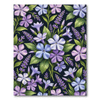Lavender Periwinkle Floral Meadow Arrangement Rug