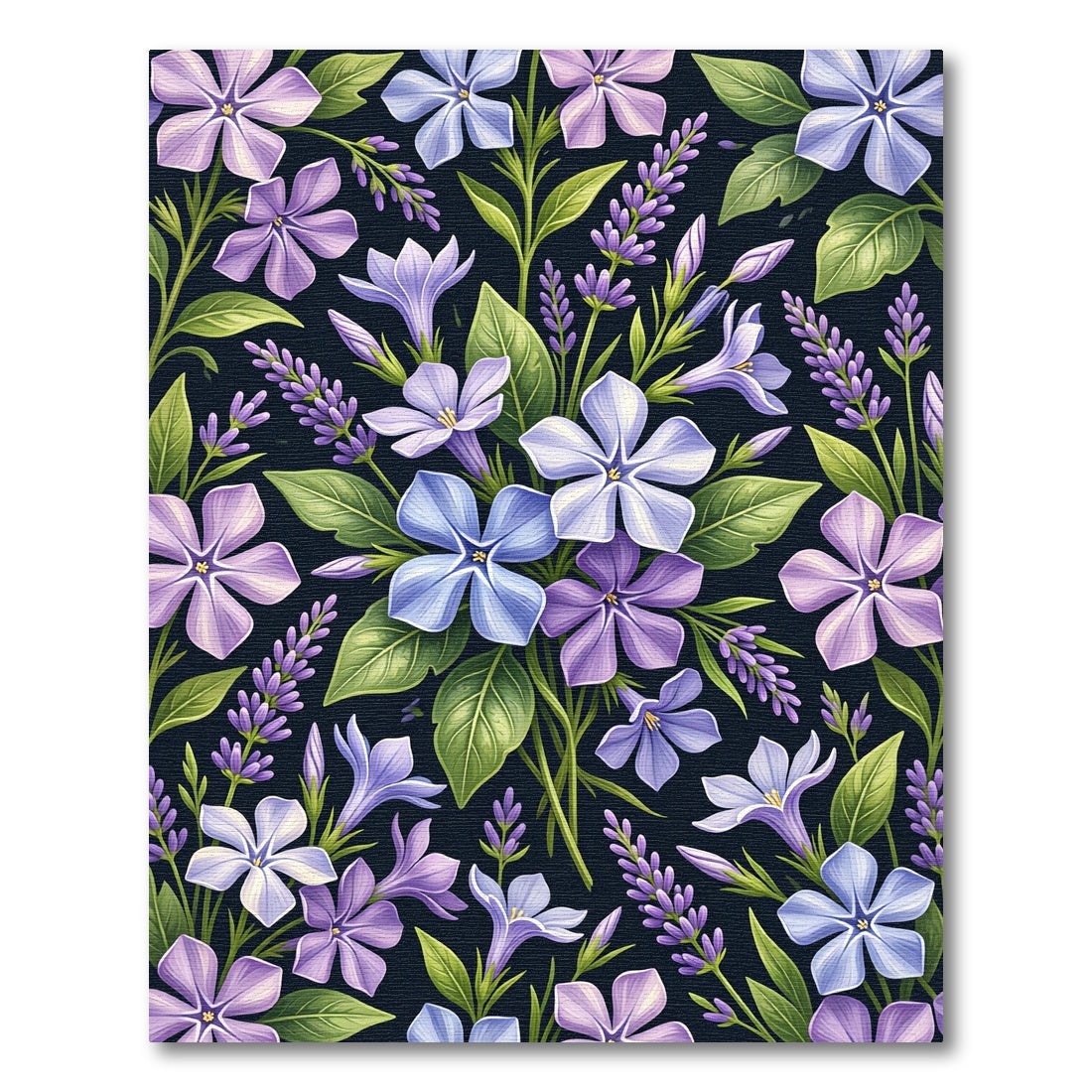 Lavender Periwinkle Floral Meadow Arrangement Rug