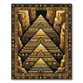 Golden Canyon Geometric Pyramid Rug