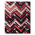 Geometric Chevron Arrow Crimson Rug
