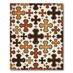 Rich Earth Tone Cross Medallion Rug