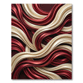 Crimson Gold Swirl Flow Rug
