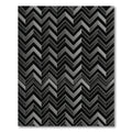 Modern Charcoal Geometric Chevron Rug