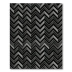 Modern Charcoal Geometric Chevron Rug