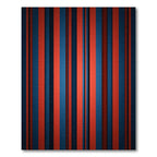 Deep Blue Red Stripe Composition Rug