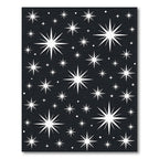 Mid Century White Starburst Collection Rug