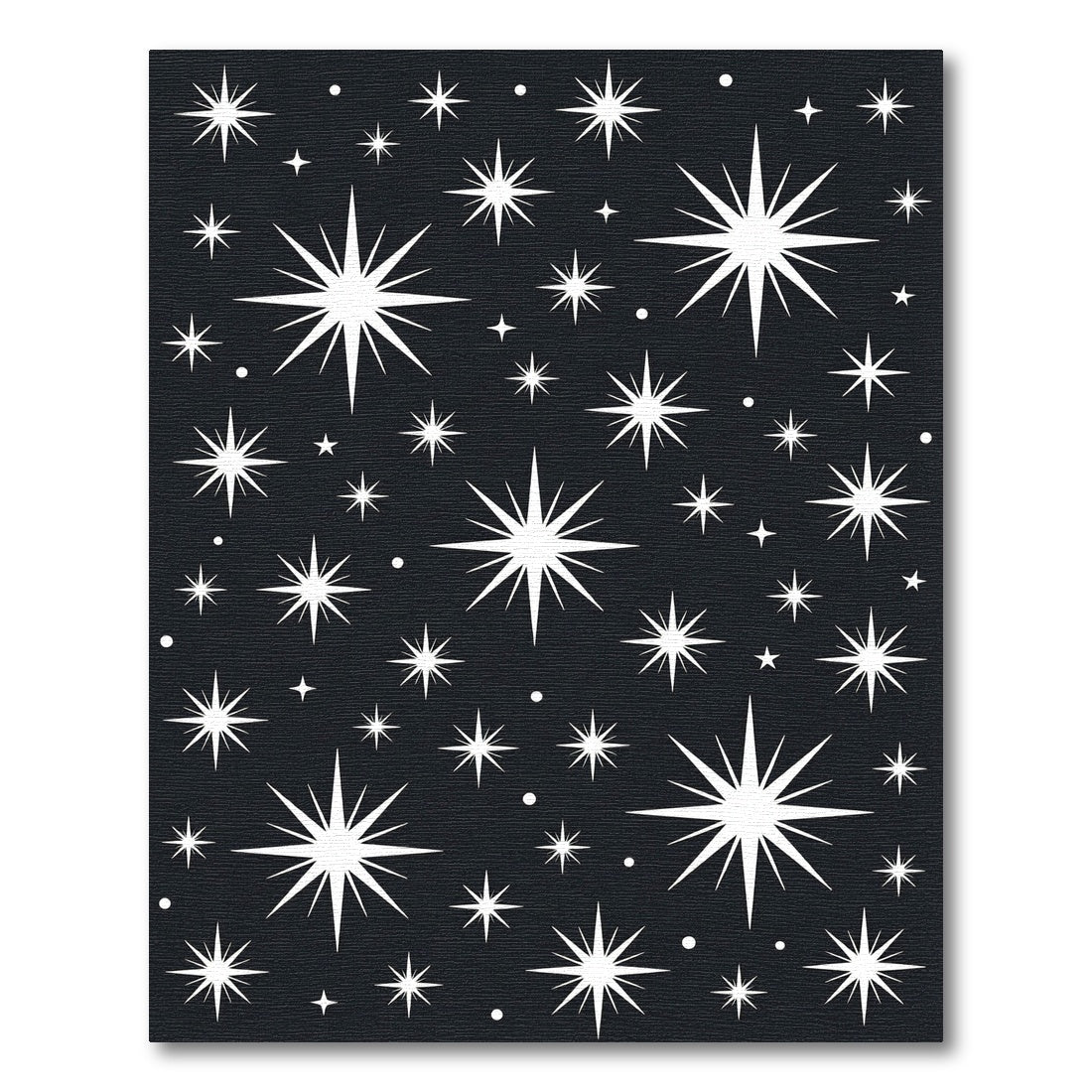 Mid Century White Starburst Collection Rug