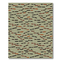 Jumbled Stripes Ochre Brown Rug