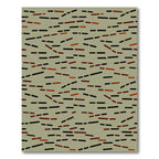 Jumbled Stripes Ochre Brown Rug