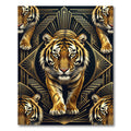 Golden Tiger Art Deco Regal Rug