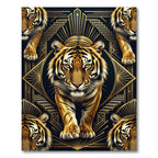 Golden Tiger Art Deco Regal Rug