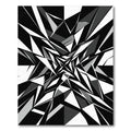 Monochromatic Sharp Geometric Abstract Art Rug