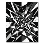 Monochromatic Sharp Geometric Abstract Art Rug