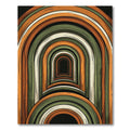 Earthy Retro Arc Tunnel Art Rug