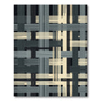 Woven Stripes Modern Composition Rug