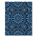 Celestial Blue Starry Paisley Mandala Rug