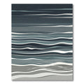 Deep Blue Abstract Wave Ripples Rug