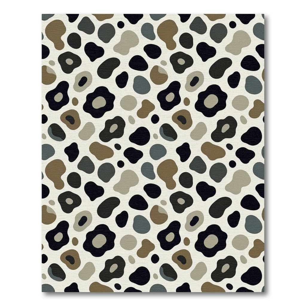 Neutral Taupe Leopard Spots Rug