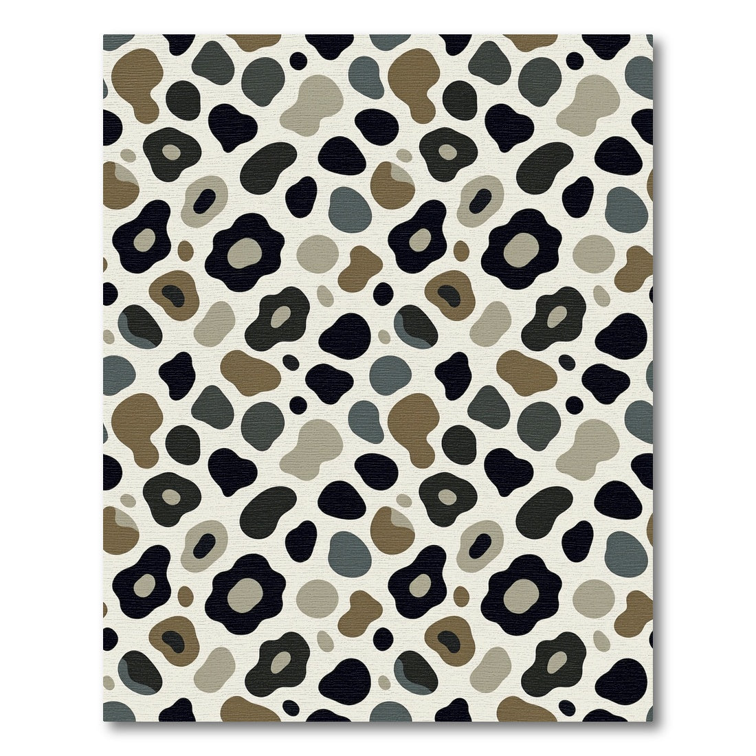 Neutral Taupe Leopard Spots Rug