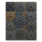 Intricate Starburst Geometric Mosaic Tiles Rug