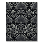 Ornate Silver Acanthus Scroll Rug